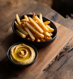 Fries with Hummus